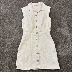 Abercrombie & Fitch white denim dress size XS